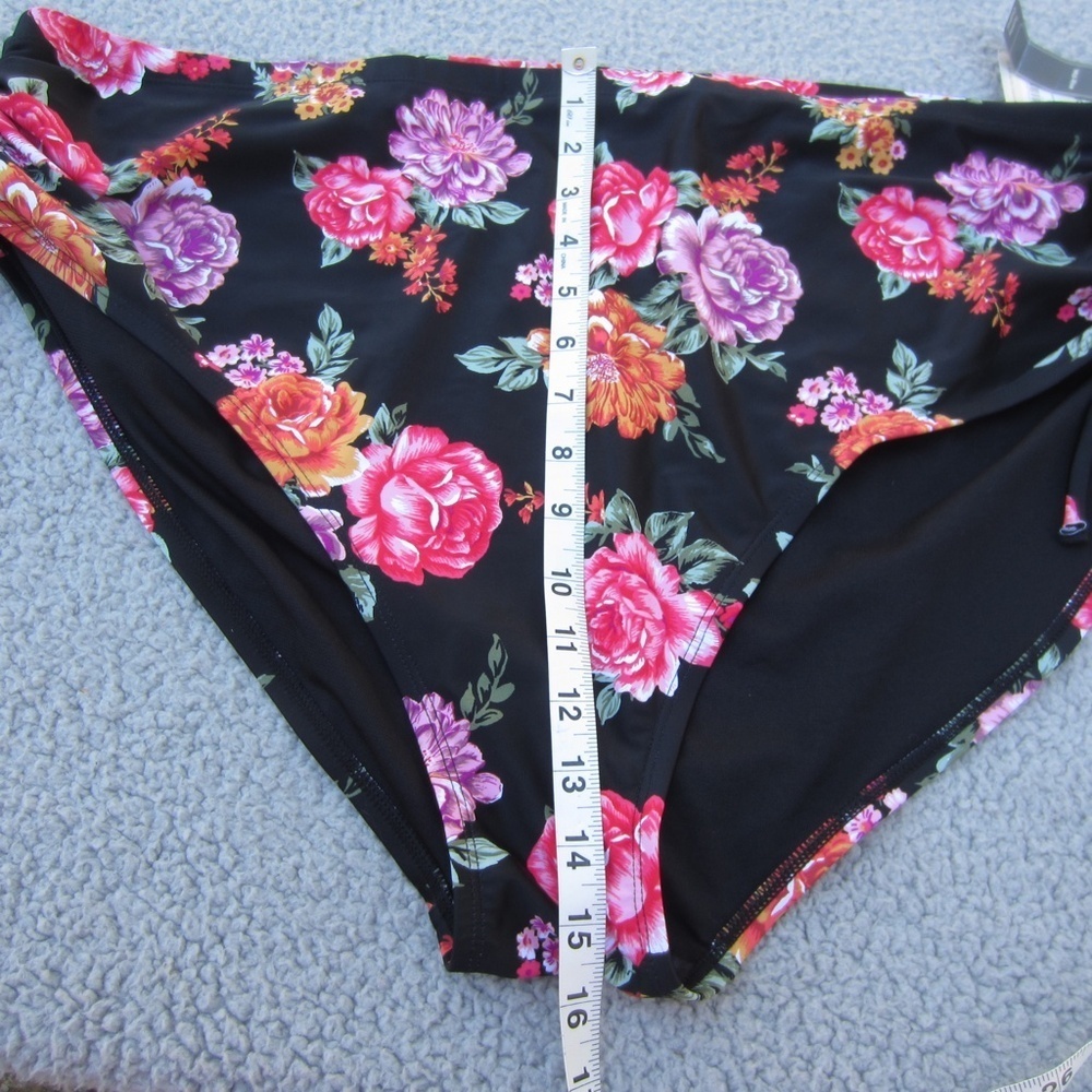 Terra and Sky Swim Bottoms Women's Plus Size 4X 28W 30W Floral Mid Rise Swimwear - Picture 15 of 16